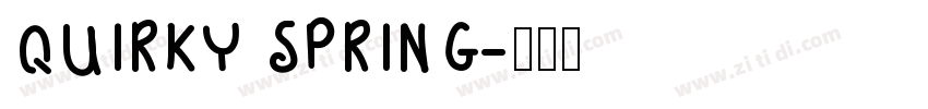 QUIRKY SPRING字体转换